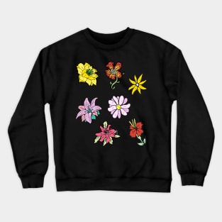 Hand Drawn Flowers Crewneck Sweatshirt